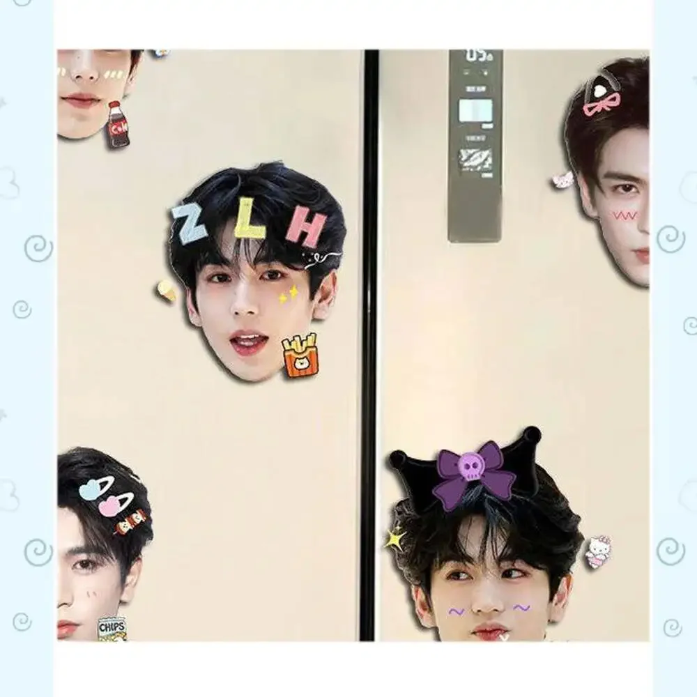 free US fast shipping Zhang Linghe Funny Face Fridge Magnets,5 Style Home Decor